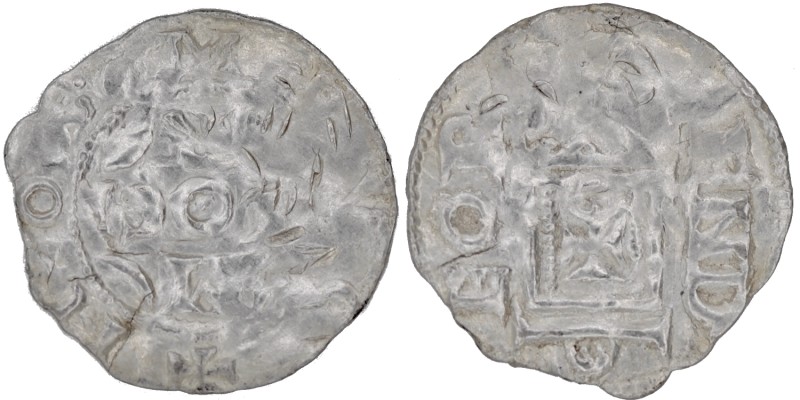 Germany. Andernach. Pilgrim and Konrad II 1027-1036. AR Denar (19mm, 0.96g). And...
