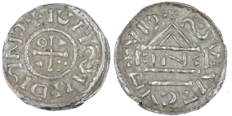 Germany. Duchy of Bavaria. Heinrich IV (II) 1002-1009. AR Denar (20mm, 1.03g). R...