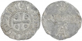 Germany. Cologne. Otto III 983-1002. AR Denar (20mm, 1.57g). Cologne mint. + ODDO + IMP-AVG, cross with pellets in each angle / S / COLONII / A, Colog...