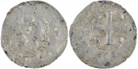Germany. Mainz. Heinrich II 1002-1024. AR Denar (17mm, 1.66g). Bust facing / Cross with pellets in each angle. Dbg. 802, Kluge 445. Fine, usual flat s...