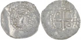 Germany. Toul Diocese. Berthold 996-1018. AR Denar (19mm, 1.18g). Toul mint. +O[TTO RE]X, diademed head left / [B]ER[TOLD]V[S], cross with pellet in o...