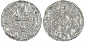 Germany. Duchy of Saxony. Otto III 983-1002. AR Denar (17mm, 1.06g). Dortmund mint. Cross with pellet in each quarter / Cross with pellets at each end...