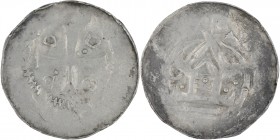 Germany. Lower Saxony. Otto III 983-1002. AR Denar (17mm, 1.19g). Goslar mint (?), [+ DI GRA REX], cross, at each angle O-D-D-O / [ATEAHLHT], church. ...