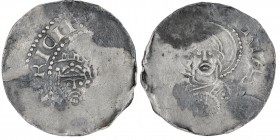 Germany. Diocese of Speyer. Heinrich III 1039-1056. AR Denar (20mm, 1.03g). Two adjacent crowned heads facing / Bust facing. Dbg. 829; Ehrend 2/27; Kl...
