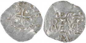 Germany. Archdiocese of Trier. Otto III 983-1002. AR Obol (17mm, 1.20g). Trier mint. [OT]TO RE[X], cross pellets in each angle / B / [T]REVER / A, in ...
