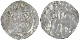 The Netherlands. Deventer. Otto III 983-1002. AR Denar (17mm, 1.11g). Deventer mint. [OTTO REX], bearded head facing / [DAVENDRA], cross with pellets ...