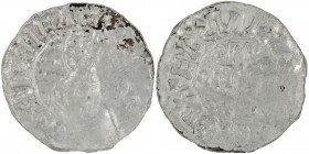 The Netherlands. Groningen. Bishop of Utrecht. Bernold 1040-1054 AR Denar (17mm, 0.49g). Groningen mint. +•SC•SBONIFA•CIVS[•ΛRCHIEPS], bust facing, cr...