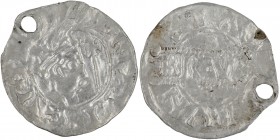 The Netherlands. Friesland. Bruno III 1038-1057. AR Denar (16mm, 0.67g). Stavoren mint. [+HE]INRICVS [RE], crowned head right, cross-tipped scepter be...