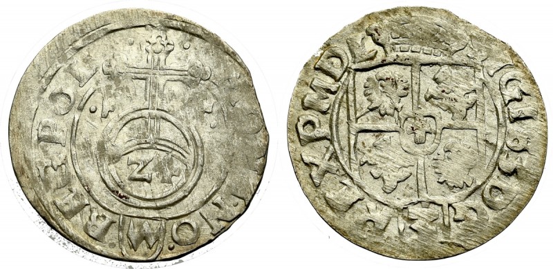 Sigismund III, 1,5 groschen 1614, Bromberg Ładny egzemplarz bardzo rzadkiego pół...