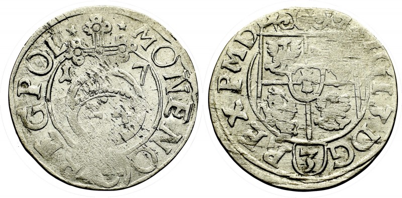 Sigismund III, 1,5 groschen 1617, Bromberg Ładny egzemplarz. Odmiana z końcówką ...