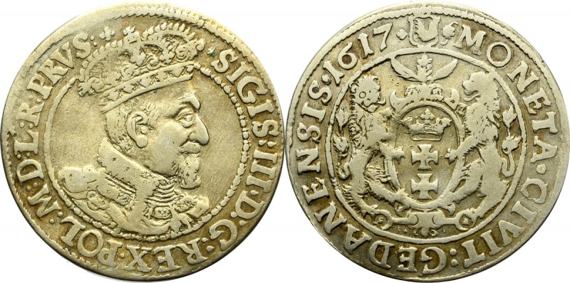 Sigismund III, 18 groschen 1617, Danzig 
Grade: VF/VF+