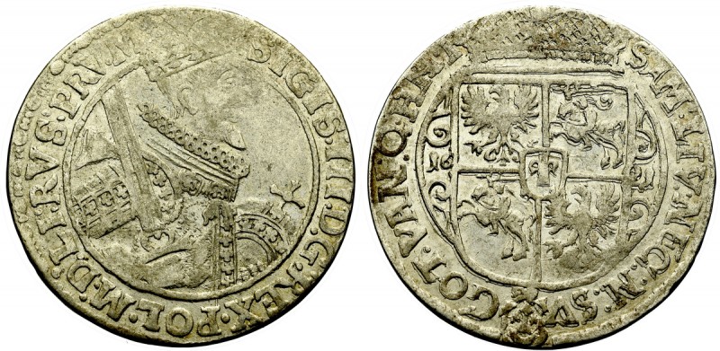 Sigismund III, 18 groschen 1621, Bromberg - PRV M Ładny egzemplarz z dużą ilości...