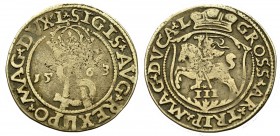 Sigismund II Augustus, 3 groschen 1563, Vilnius - L/L