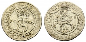 Sigismund II Augustus, 3 groschen 1564, Vilnius - L/LI R