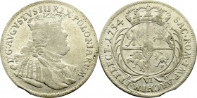 Germany, Saxony, Friedrich August II, 6 groschen 1754, Leipzig
