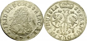 Germany, Preussen, 6 groschen 1698, Konigsberg