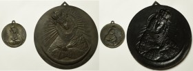 II RP, Zestaw 2 medalionów z Matką Boską Ostrobramską