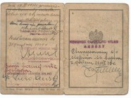 II RP, Legitymacja Osobista 3 Batalion Saperów Wileńskich, Wilno 1938