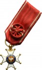 II RP, Miniatura Krzyża oficerskiego Orderu Odrodzenia Polski - złoto