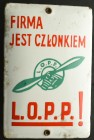II RP, Plakieta ścienna Liga Obrony Powietrznej i Przeciwgazowej dla małych firm