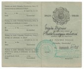 II RP, Związek Strzelecki legitymacja Odznaki Strzeleckiej Lwów 1938