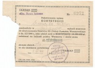 Okupacja, Pokwitowanie kontrybucyjne Nowa Iwiczna 1944