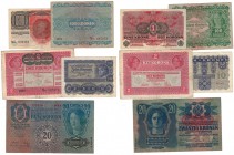 Austria, Zestaw banknotów