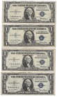 USA, set of banknotes 1 dollar (4 pcs)