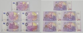 Zestaw 5 różnych banknotów o nominale 0 Euro