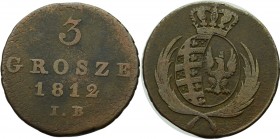 Duchy of Warsaw, 3 groschen 1812