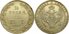Poland under Russia, Nicholas I, 1-1/2 rouble=10 zloty 1836