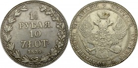 Zabór rosyjski, Mikołaj I, 1-1/2 rubla=10 złotych 1836