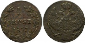 Poland under Russia, Nicholas I, 1 groschen 1837 R
