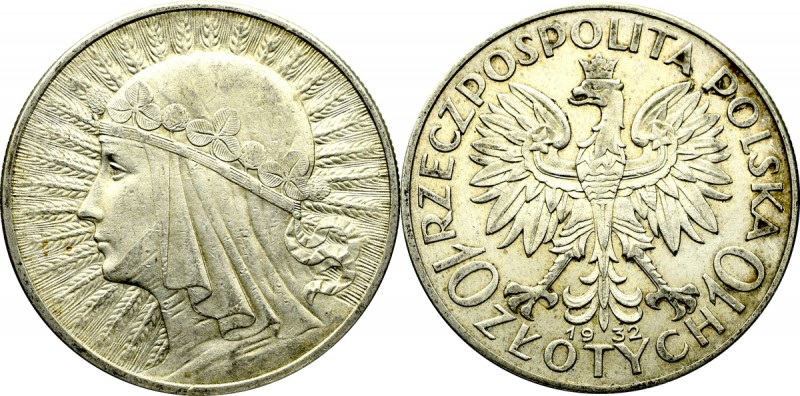 II Republic of Poland, 10 zloty 1932 Polonia 
Grade: XF-/XF 

Polen, Poland
