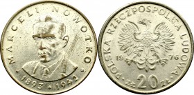 PRL, 20 złotych 1976 Nowotko - fałszerstwo z epoki