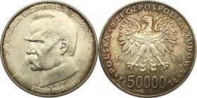 PRL, 50.000 złotych 1988 Piłsudski