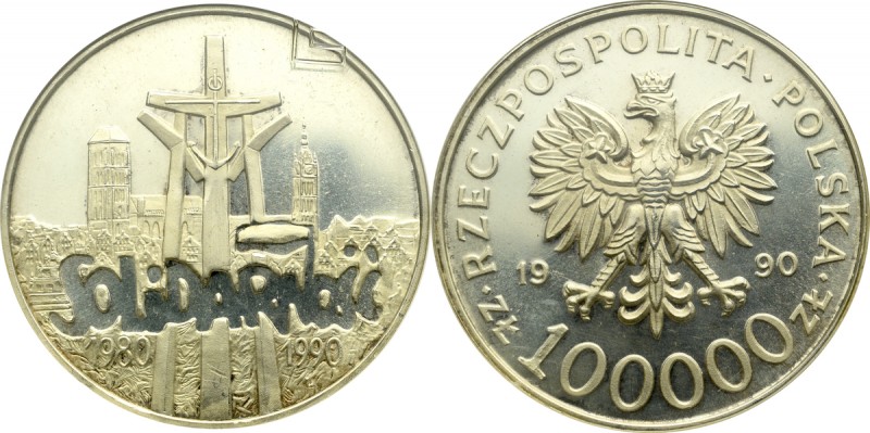 III RP, 100.000 złotych 1990 Solidarność 
Grade: UNC 

Polen, Poland