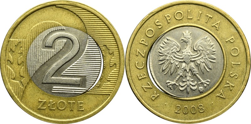 III RP, 2 złote 2008 - destrukt 
Grade: AU 

Polen, Poland