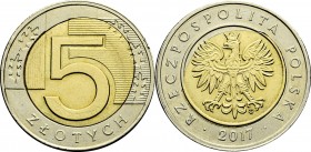 III RP, 5 złotych 2017 - destrukt