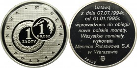 III RP, Medal Nowa Moneta Polska 'Złotogrosz' - srebro