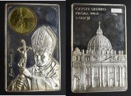 Plakieta Św. Jan Paweł II + 2 złote GN - 5 uncji czystego srebra