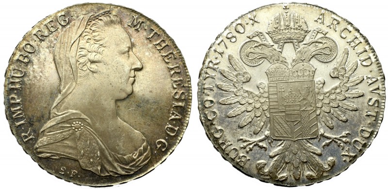 Austro-Węgry, Maria Teresa, Talar 1780 - nowe bicie 
Grade: 1 PL 

Austria, O...