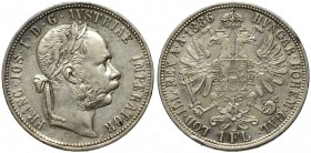 Austria, 1 florin 1886
