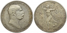 Austria, Franz Joseph, 5 corona 1908