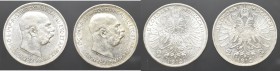 Austria, zestaw 2 korony 1912 i 1913
