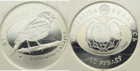 Belarus, 10 roubles 2007 Nightingale