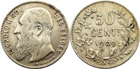 Belgia, 50 centimów 1909