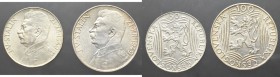 Czechosłowacja, zestaw 50 i 100 koron 1949, Kremnica