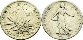 Francja, 50 centimów 1898