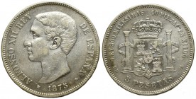 Spain, 5 pesetas 1873